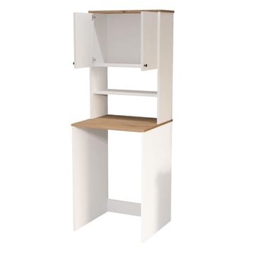 Avero Tvättmaskinsskåp 65,8x183,6x60 cm - Vit och ek - Hus & renovering - Kök & bad - Badrum - Badrumsmöbler & badrumsinredning - Badrumsförvaring