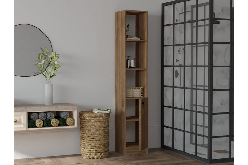 Andifli Badrumsförvaring 30x170 cm - Brun - Hus & renovering - Kök & bad - Badrum - Badrumsmöbler & badrumsinredning - Badrumsförvaring