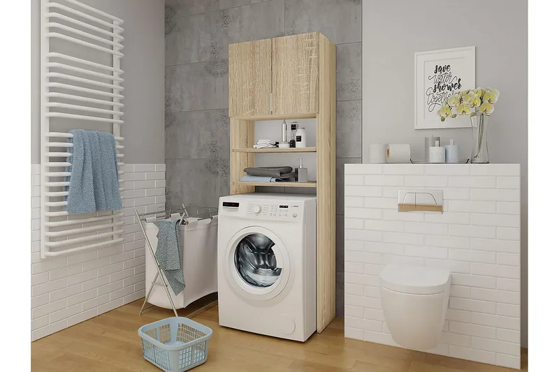 Badrumsskåp 30x65 cm - Beige/Vit - Hus & renovering - Kök & bad - Badrum - Badrumsmöbler & badrumsinredning - Badrumsförvaring