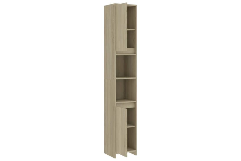 Badrumsskåp sonoma-ek 30x30x183,5 cm spånskiva - Brun - Hus & renovering - Kök & bad - Badrum - Badrumsmöbler & badrumsinredning - Badrumsförvaring