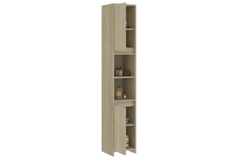Badrumsskåp sonoma-ek 30x30x183,5 cm spånskiva - Brun - Hus & renovering - Kök & bad - Badrum - Badrumsmöbler & badrumsinredning - Badrumsförvaring