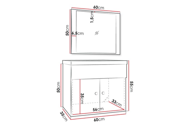 Dunvegan Badrumsförvaring - Svart - Hus & renovering - Kök & bad - Badrum - Badrumsmöbler & badrumsinredning - Badrumsförvaring