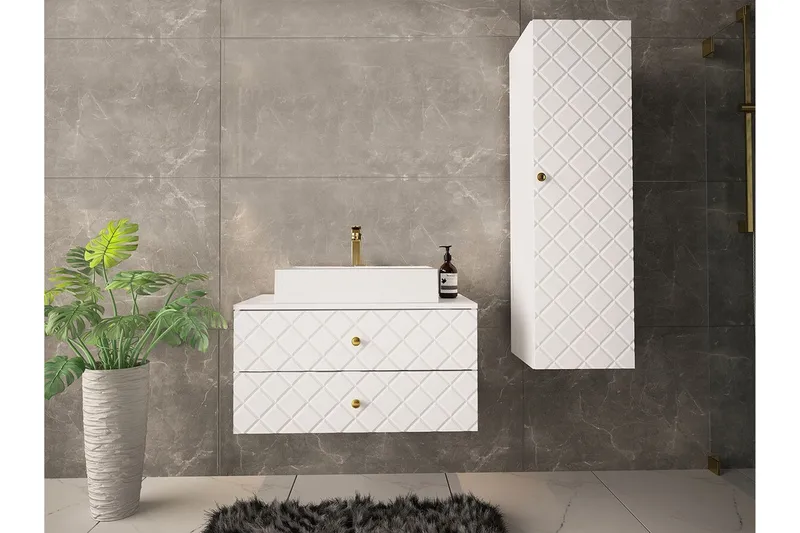 Glenndale Badrumsförvaring Concept 55 White - Hus & renovering - Kök & bad - Badrum - Badrumsmöbler & badrumsinredning - Badrumsförvaring