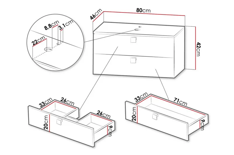 Glenndale Badrumsförvaring Concept 55 White - Hus & renovering - Kök & bad - Badrum - Badrumsmöbler & badrumsinredning - Badrumsförvaring