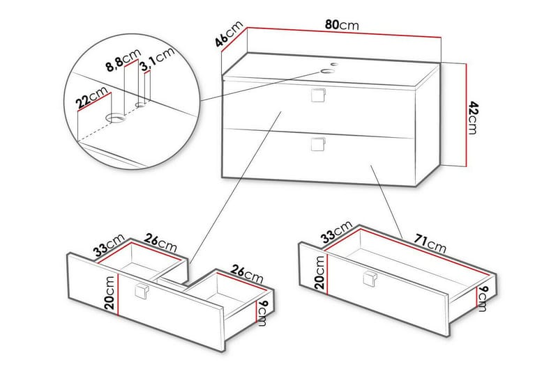 Glenndale Badrumsförvaring - Grå - Hus & renovering - Kök & bad - Badrum - Badrumsmöbler & badrumsinredning - Badrumsförvaring