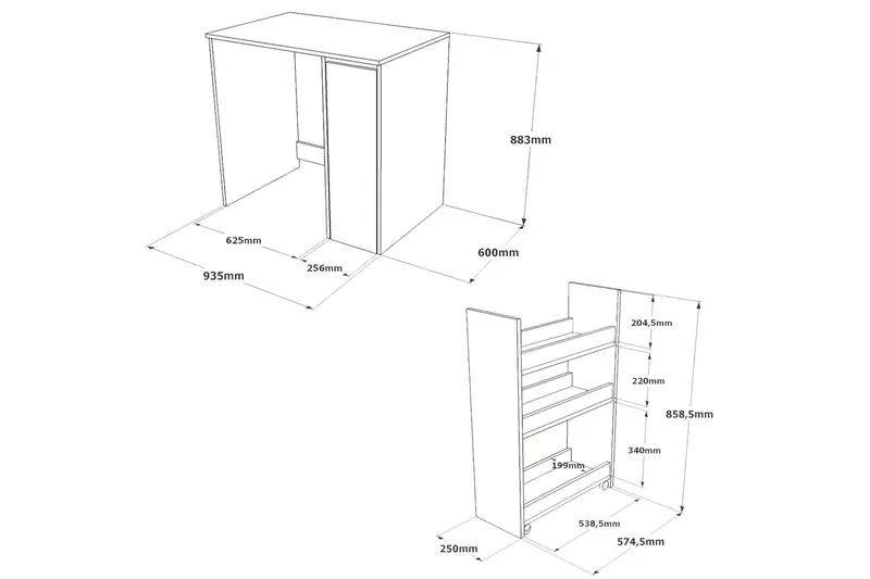 Rinorea Badrumsförvaring 93,5x88,3 cm - Brun - Hus & renovering - Kök & bad - Badrum - Badrumsmöbler & badrumsinredning - Badrumsförvaring