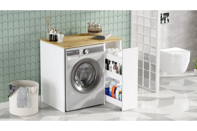 Rinorea Badrumsförvaring 93,5x88,3 cm - Brun - Hus & renovering - Kök & bad - Badrum - Badrumsmöbler & badrumsinredning - Badrumsförvaring