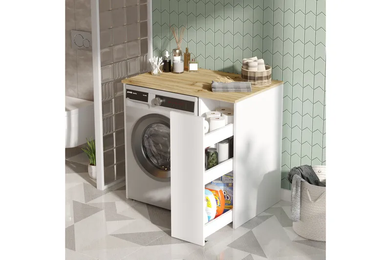 Rinorea Badrumsförvaring 93,5x88,3 cm - Brun - Hus & renovering - Kök & bad - Badrum - Badrumsmöbler & badrumsinredning - Badrumsförvaring