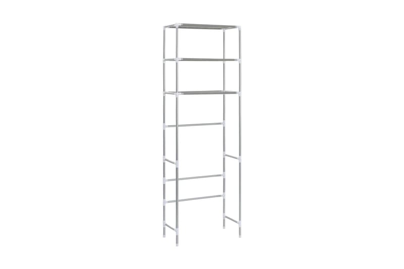 Toaletthylla med 3 hyllplan silver 53x28x169 cm - Silver - Hus & renovering - Kök & bad - Badrum - Badrumsmöbler & badrumsinredning - Badrumsförvaring