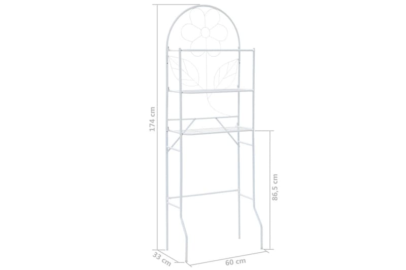 Badrumshylla 60x33x174 cm vit - be Basic - Hus & renovering - Kök & bad - Badrum - Badrumsmöbler & badrumsinredning - Badrumshylla