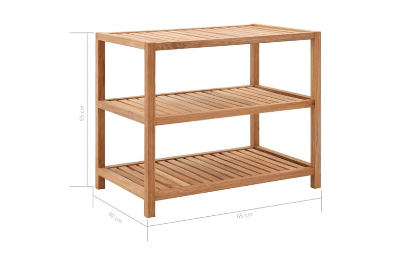 Badrumshylla massivt valnötsträ 65x40x55 cm - Brun - Hus & renovering - Kök & bad - Badrum - Badrumsmöbler & badrumsinredning - Badrumshylla