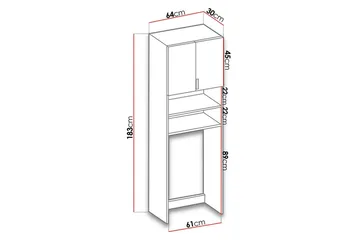 Badrumsskåp 30x65 cm - Grå/Vit - Hus & renovering - Kök & bad - Badrum - Badrumsmöbler & badrumsinredning - Badrumsförvaring