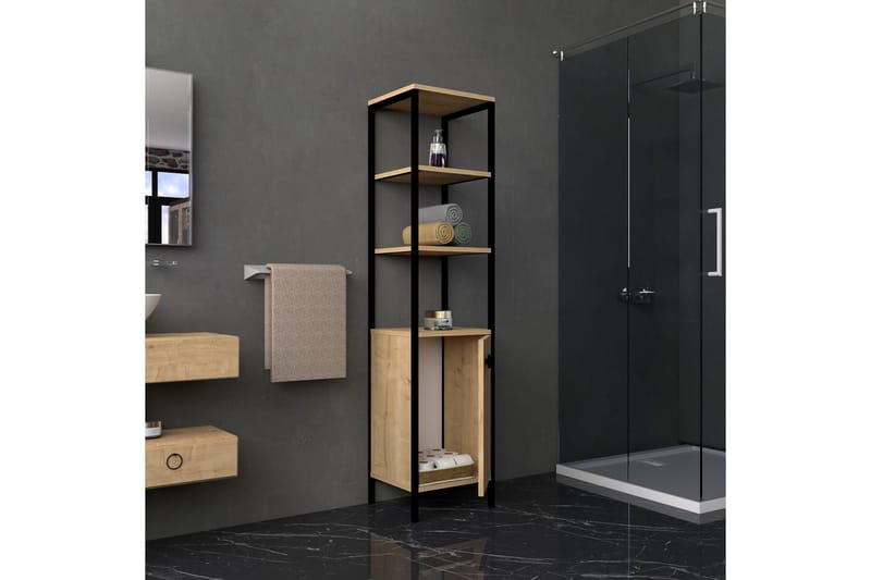 Dasaki Badrumsförvaring 162x38 cm 4 Hyllor - Blå/Antracit - Hus & renovering - Kök & bad - Badrum - Badrumsmöbler & badrumsinredning - Badrumshylla