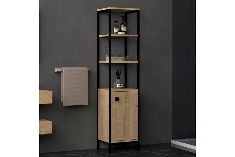 Dasaki Badrumsförvaring 162x38 cm 4 Hyllor - Blå/Antracit - Hus & renovering - Kök & bad - Badrum - Badrumsmöbler & badrumsinredning - Badrumshylla