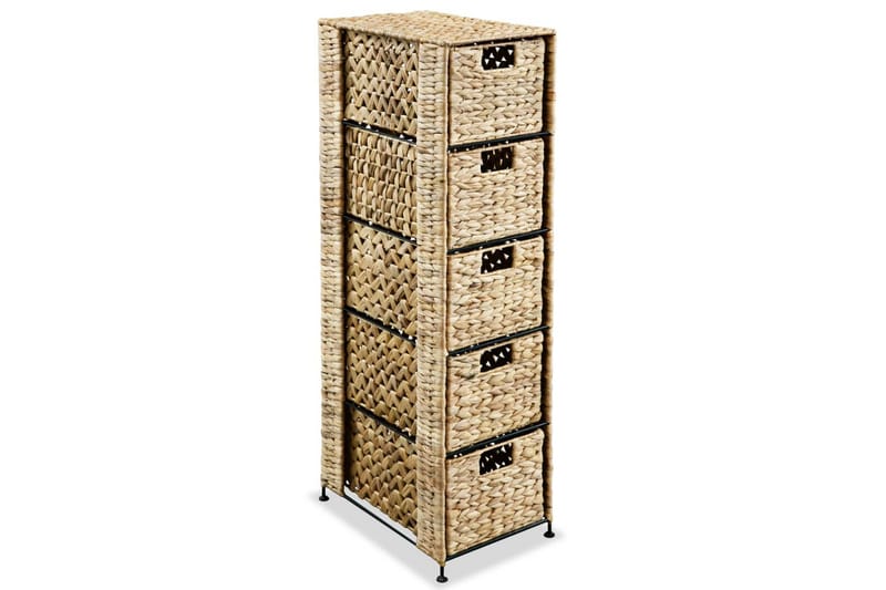 Förvaringsmöbel med 5 korgar 25,5x37x100 cm vattenhyacint - Brun - Hus & renovering - Kök & bad - Badrum - Badrumsmöbler & badrumsinredning - Badrumshylla