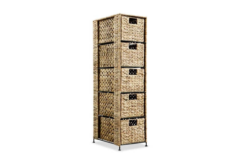 Förvaringsmöbel med 5 korgar 25,5x37x100 cm vattenhyacint - Brun - Hus & renovering - Kök & bad - Badrum - Badrumsmöbler & badrumsinredning - Badrumshylla