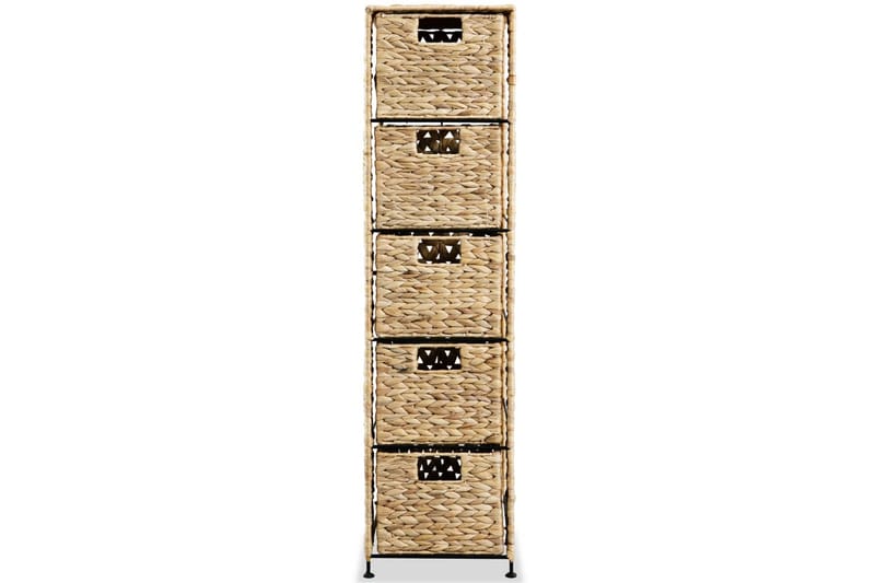 Förvaringsmöbel med 5 korgar 25,5x37x100 cm vattenhyacint - Brun - Hus & renovering - Kök & bad - Badrum - Badrumsmöbler & badrumsinredning - Badrumshylla