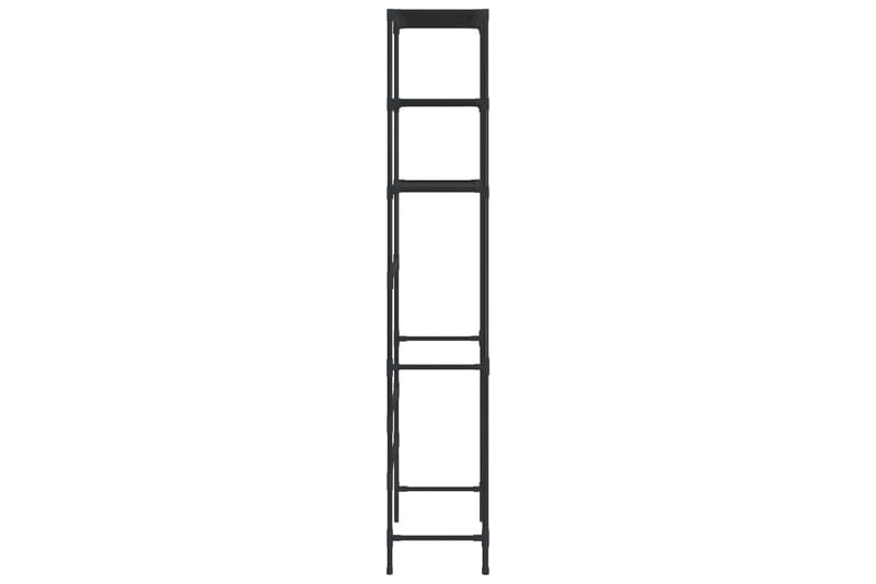 Hylla för tvättmaskin med 3 hyllplan svart 69x28x169 cm - Svart - Hus & renovering - Kök & bad - Badrum - Badrumsmöbler & badrumsinredning - Badrumshylla