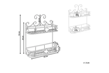 Badrumshylla Marayes Grå - Grå - Hus & renovering - Kök & bad - Badrum - Badrumsmöbler & badrumsinredning - Badrumshylla
