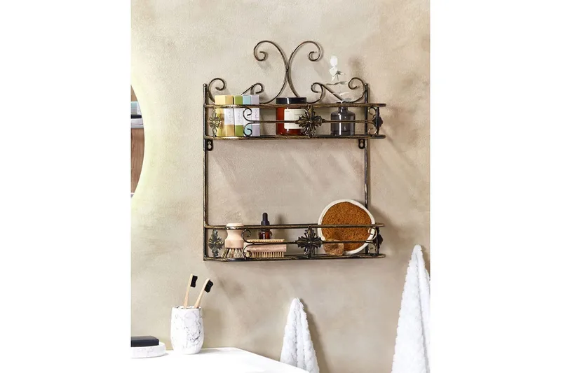 Badrumshylla Marayes Svart - Svart - Hus & renovering - Kök & bad - Badrum - Badrumsmöbler & badrumsinredning - Badrumshylla