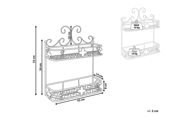 Badrumshylla Marayes Svart - Svart - Hus & renovering - Kök & bad - Badrum - Badrumsmöbler & badrumsinredning - Badrumshylla