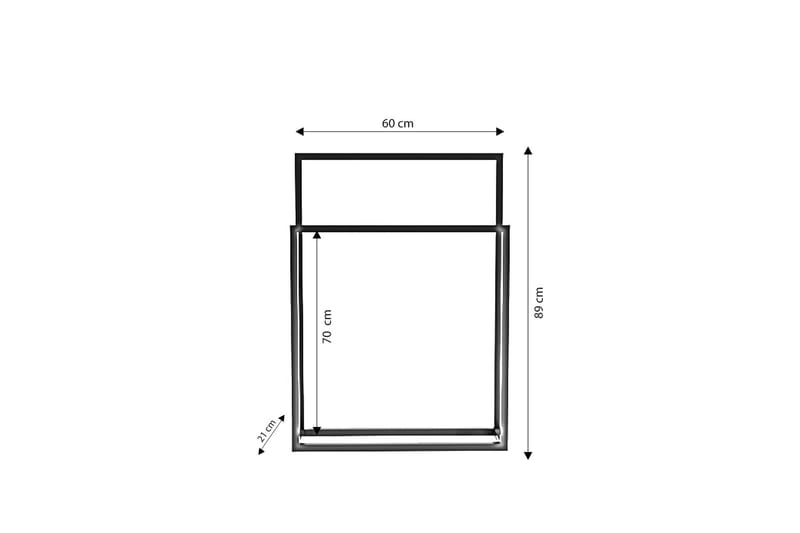 Patasi Badrumshylla 21 cm - Svart - Hus & renovering - Kök & bad - Badrum - Badrumsmöbler & badrumsinredning - Badrumshylla