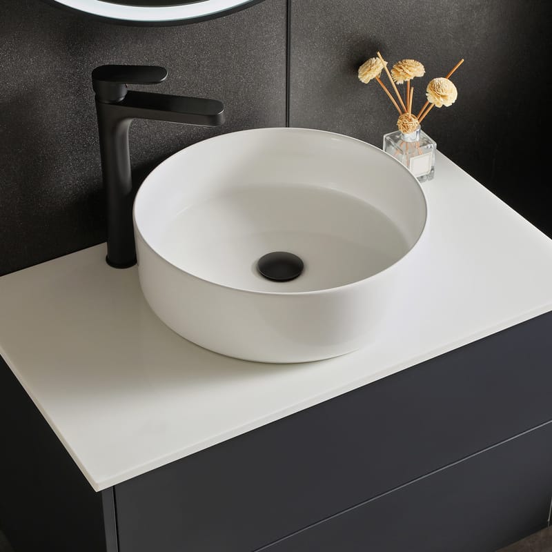 Badrumsmöbel 80cm | Kommod & LED-spegel med dimmer | Virga - Hus & renovering - Kök & bad - Badrum - Badrumsmöbler & badrumsinredning - Kompletta möbelpaket badrum