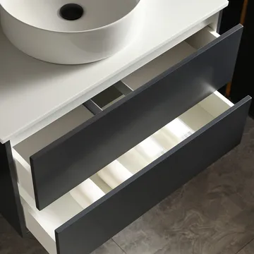 Badrumsmöbel 80cm | Kommod & LED-spegel med dimmer | Virga - Hus & renovering - Kök & bad - Badrum - Badrumsmöbler & badrumsinredning - Kompletta möbelpaket badrum