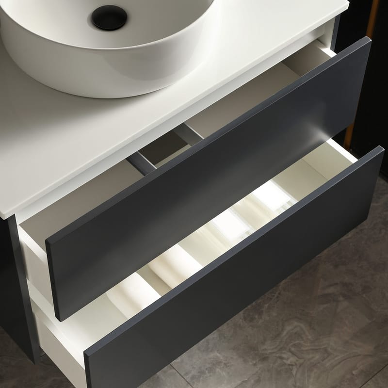 Badrumsmöbel 80cm | Kommod & LED-spegel med dimmer | Virga - Hus & renovering - Kök & bad - Badrum - Badrumsmöbler & badrumsinredning - Kompletta möbelpaket badrum