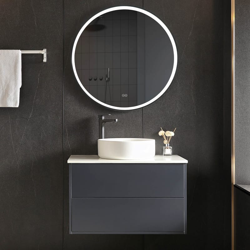 Badrumsmöbel 80cm | Kommod & LED-spegel med dimmer | Virga - Hus & renovering - Kök & bad - Badrum - Badrumsmöbler & badrumsinredning - Kompletta möbelpaket badrum