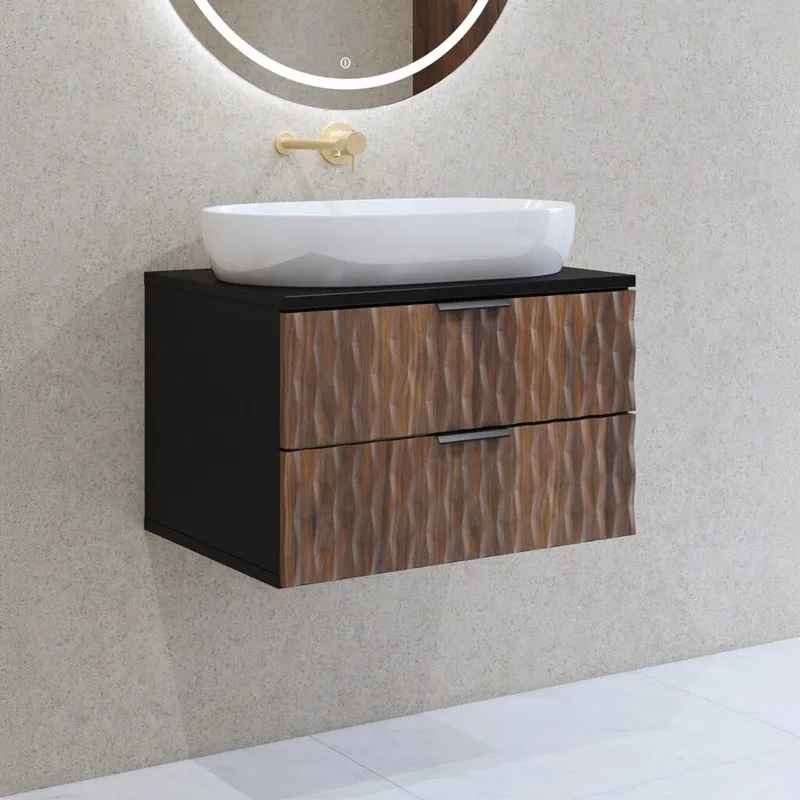 Badrumsmöbel Enzo med 2 Lådor Väggmonterad - 63 cm - Hus & renovering - Kök & bad - Badrum - Badrumsmöbler & badrumsinredning - Badrumsskåp