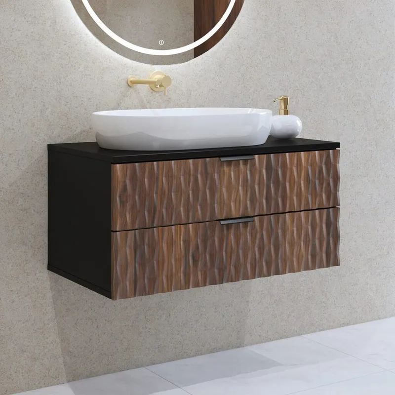 Badrumsmöbel Enzo med 2 Lådor Väggmonterad - 81 cm - Hus & renovering - Kök & bad - Badrum - Badrumsmöbler & badrumsinredning - Badrumsskåp