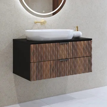 Badrumsmöbel Enzo med 2 Lådor Väggmonterad - 81 cm - Hus & renovering - Kök & bad - Badrum - Badrumsmöbler & badrumsinredning - Spegelskåp badrum