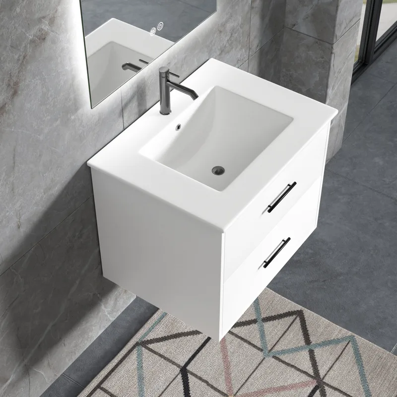 Badrumsmöbel | LED-spegel | Kommod med blandare | Murus - 60 cm - Hus & renovering - Kök & bad - Badrum - Badrumsmöbler & badrumsinredning - Kompletta möbelpaket badrum