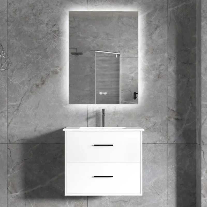 Badrumsmöbel | LED-spegel | Kommod med blandare | Murus - 60 cm - Hus & renovering - Kök & bad - Badrum - Badrumsmöbler & badrumsinredning - Kompletta möbelpaket badrum