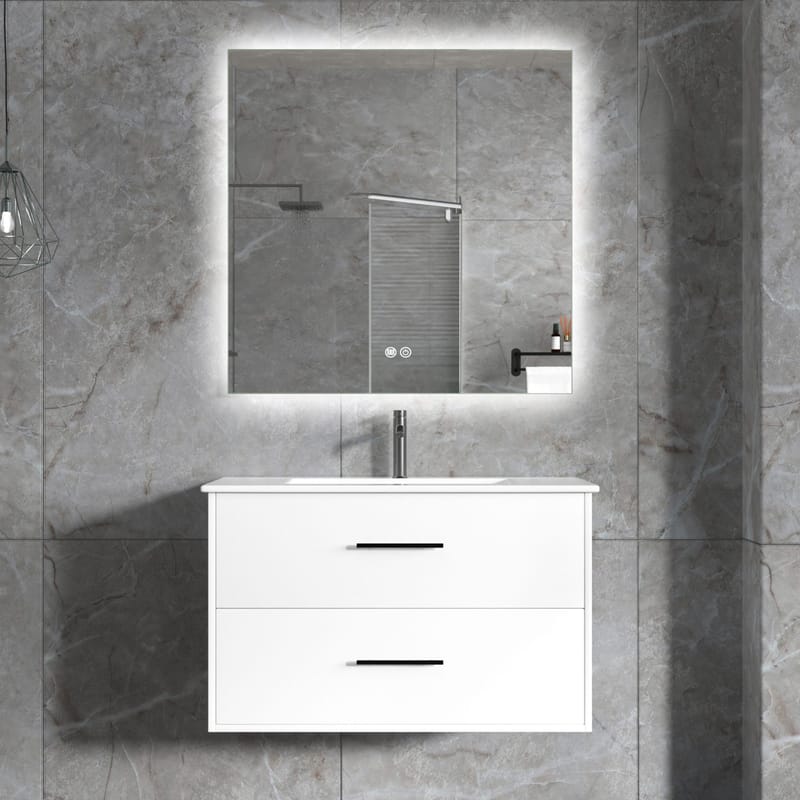 Badrumsmöbel | LED-spegel | Kommod med blandare | Murus - 80 cm - Hus & renovering - Kök & bad - Badrum - Badrumsmöbler & badrumsinredning - Kompletta möbelpaket badrum