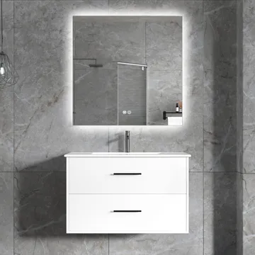 Badrumsmöbel | LED-spegel | Kommod med blandare | Murus - 80 cm - Hus & renovering - Kök & bad - Badrum - Badrumsmöbler & badrumsinredning - Kompletta möbelpaket badrum