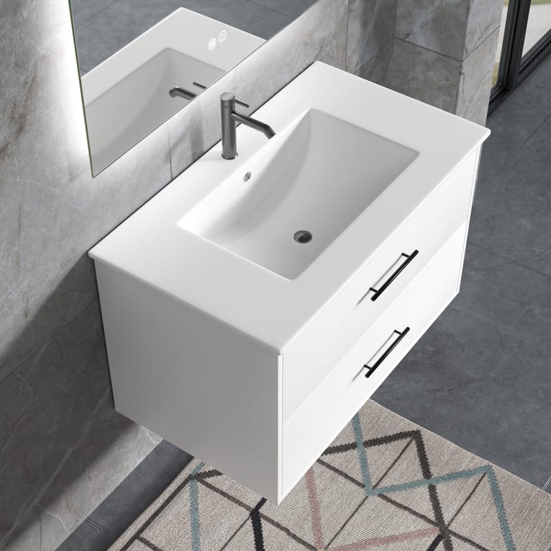 Badrumsmöbel | LED-spegel | Kommod med blandare | Murus - 80 cm - Hus & renovering - Kök & bad - Badrum - Badrumsmöbler & badrumsinredning - Kompletta möbelpaket badrum