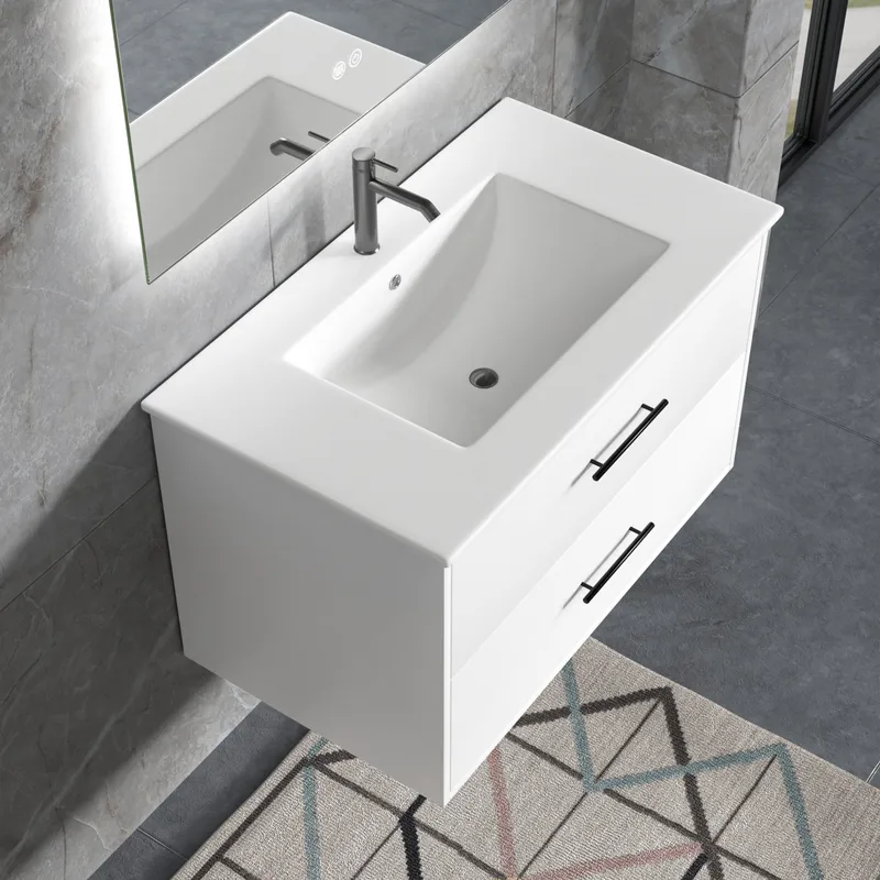 Badrumsmöbel | LED-spegel | Kommod med blandare | Murus - 80 cm - Hus & renovering - Kök & bad - Badrum - Badrumsmöbler & badrumsinredning - Kompletta möbelpaket badrum