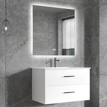 Badrumsmöbel | LED-spegel | Kommod med blandare | Murus - 80 cm - Hus & renovering - Kök & bad - Badrum - Badrumsmöbler & badrumsinredning - Kompletta möbelpaket badrum