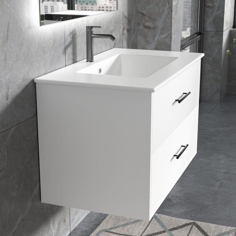 Badrumsmöbel | LED-spegel | Kommod med blandare | Murus - 80 cm - Hus & renovering - Kök & bad - Badrum - Badrumsmöbler & badrumsinredning - Kompletta möbelpaket badrum