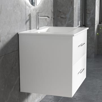 Badrumsmöbel | Oval LED-spegel | Kommod med blandare | Nimbo - 60 cm - Hus & renovering - Kök & bad - Badrum - Badrumsmöbler & badrumsinredning - Kompletta möbelpaket badrum