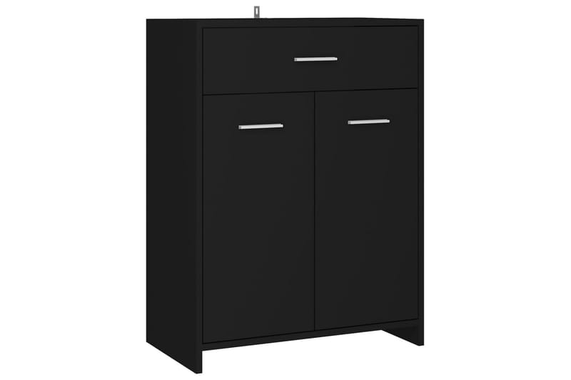 Badrumsmöbler 4 delar svart - Svart - Hus & renovering - Kök & bad - Badrum - Badrumsmöbler & badrumsinredning - Kompletta möbelpaket badrum