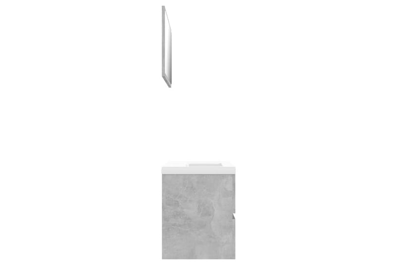 Badrumsmöbler set betonggrå spånskiva - Grå - Hus & renovering - Kök & bad - Badrum - Badrumsmöbler & badrumsinredning - Kompletta möbelpaket badrum