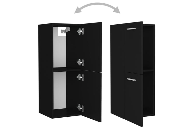 Badrumsmöbler svart spånskiva - Svart - Hus & renovering - Kök & bad - Badrum - Badrumsmöbler & badrumsinredning - Kompletta möbelpaket badrum
