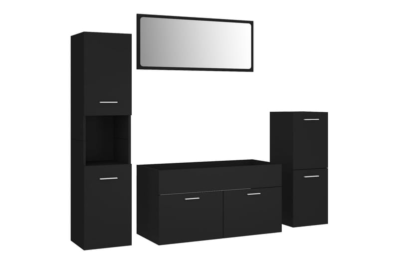 Badrumsmöbler svart spånskiva - Svart - Hus & renovering - Kök & bad - Badrum - Badrumsmöbler & badrumsinredning - Kompletta möbelpaket badrum