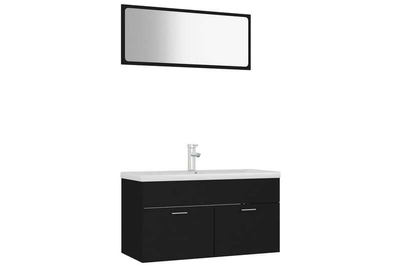Badrumsmöbler svart spånskiva - Svart - Hus & renovering - Kök & bad - Badrum - Badrumsmöbler & badrumsinredning - Kompletta möbelpaket badrum