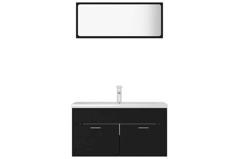 Badrumsmöbler svart spånskiva - Svart - Hus & renovering - Kök & bad - Badrum - Badrumsmöbler & badrumsinredning - Kompletta möbelpaket badrum