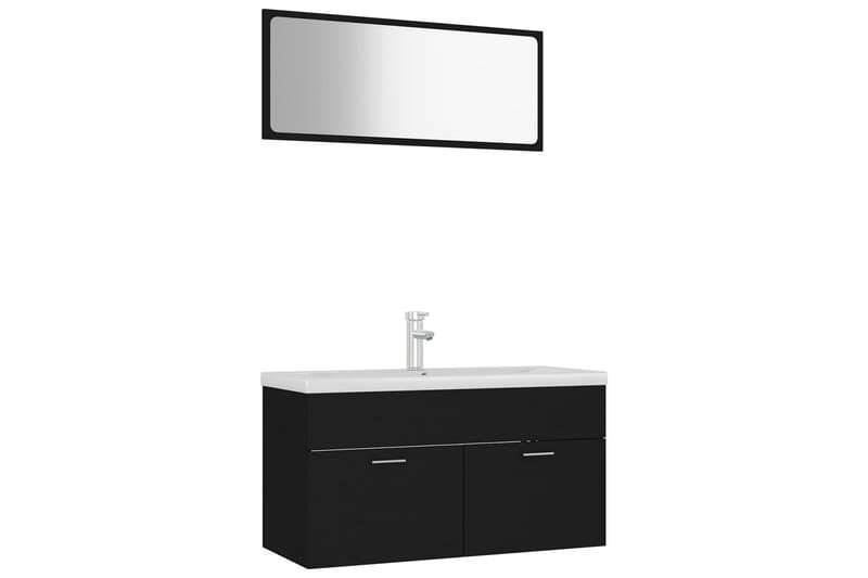 Badrumsmöbler svart spånskiva - Svart - Hus & renovering - Kök & bad - Badrum - Badrumsmöbler & badrumsinredning - Kompletta möbelpaket badrum