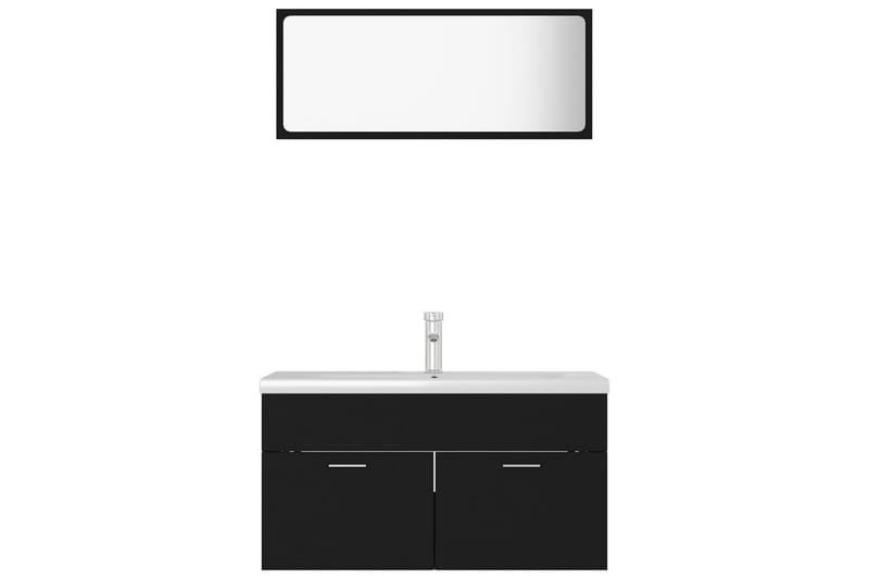 Badrumsmöbler svart spånskiva - Svart - Hus & renovering - Kök & bad - Badrum - Badrumsmöbler & badrumsinredning - Kompletta möbelpaket badrum